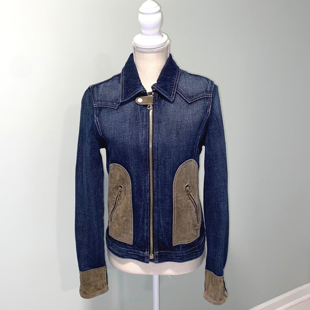 Vintage United Colors of Benetton Italy Denim Suede Jacket
